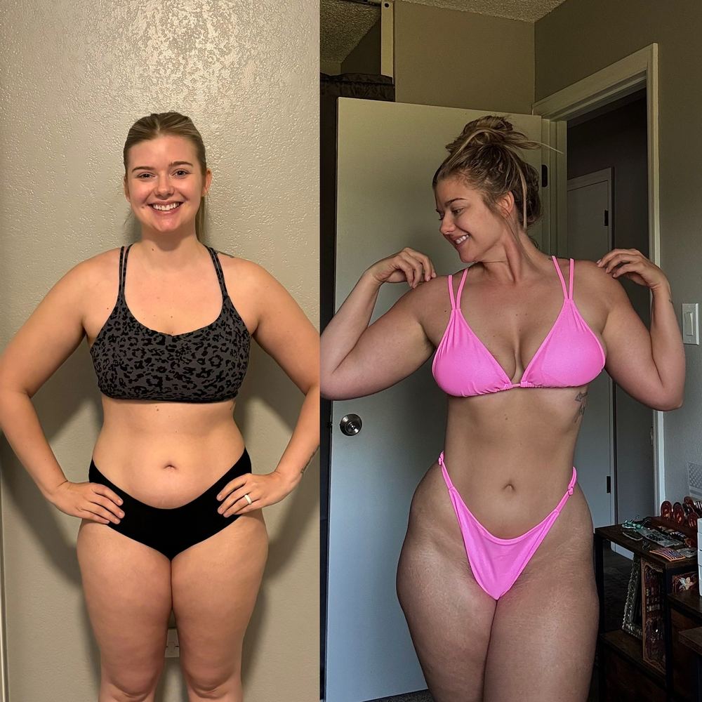 Aly before and after body composition transformation, photo 2